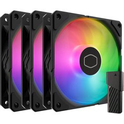 SickleFlow Edge 120 ARGB 3-Pack Fan Kit 120mm ARGBファン 3個 + AI Mini LEDコントローラー付属 PCケースファンセット ブラック MFX-B2DN-253P2-R2