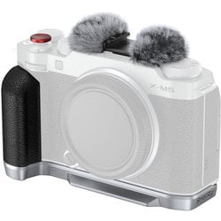 FUJIFILM X-M5用シリコンハンドル付きL字型マウントプレート（銀色） SR4875