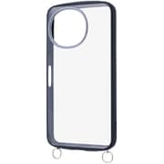 RT-AQM5CMD1/BGR [AQUOS sense9 Like standard Puffull 耐衝撃 バンパー ストラップ金具付き ハイブリッドケース ブラックグレー]