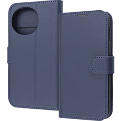 RT-AQM5ELC1/DN [AQUOS sense9 Like standard 耐衝撃 マグネットベルト シンプル 手帳型レザーケース ダークネイビー]