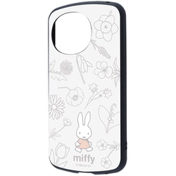IN-BAQM5AC4/MF49 [AQUOS sense9 ミッフィー 超！ 保護ケース MiA 衝撃吸収 バンパー ハイブリッドケース フラワー]