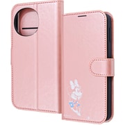 IJ-DAQM5ELC1P/MN24 [AQUOS sense9 ディズニー 衝撃吸収 マグネットベルト シンプル 手帳型レザーケース ミニーマウスsitting2]