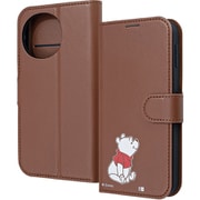 IJ-DAQM5ELC1DK/PO45 [AQUOS sense9 ディズニー 衝撃吸収 マグネットベルト シンプル 手帳型レザーケース くまのプーさんsitting]