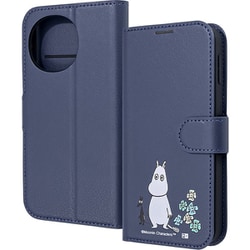 IJ-AAQM5ELC1DN/MT46 [AQUOS sense9 ムーミン 衝撃吸収 マグネットベルト シンプル 手帳型レザーケース ムーミンとお花]
