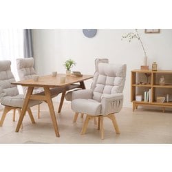 アイリスオーヤマ(IRIS OHYAMA) 回転ファブリックチェア（アイボリー） 回転ファブリックチェア｜回転チェア｜座椅子・チェア