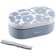 W131-9150-204 ワールドパーティー Wpc. ランチボックス 花と鳥ブルー wpcw131