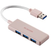 USBハブ USB3.2 Gen1 USB-A×3 バスパワー コンパクト 薄型 ケーブル長10cm ピンク U3H-H030XPN