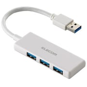 USBハブ USB3.2 Gen1 USB-A×3 バスパワー コンパクト 薄型 ケーブル長10cm ホワイト U3H-H030XWH