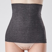 温活Cute アクリルレーヨンピーチ起毛ベア天竺 腹巻 M～L チャコール 3665-20
