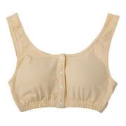 綿混こだわりの前あきブラ L-LLサイズ ベージュ cottonfbra
