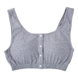 綿混こだわりの前あきブラ M-Lサイズ グレー cottonfbra