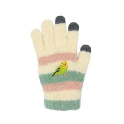 17324-631-206 スマホ手袋 アニマル フリーサイズ パステルインコ smartgloves3