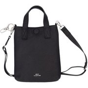 wk0074 [wk0074 waku ハンドル付き2WAYミニトート ショルダーバッグ ブラック]