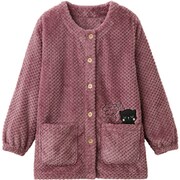 ネコ柄 ふわふわかっぽう着 ローズ M-Lサイズ