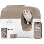 全自動猫トイレ Premium 消臭機能付 ブラウン