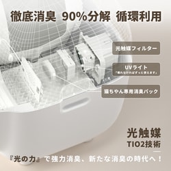 petsnowyプレミアム消臭　ホワイト Amazon | PetSnowy「臭いを徹底分解」猫 トイレ 自動,光触媒TiO2