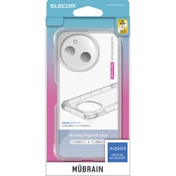PM-S244HVAIRCR [AQUOS sense9 SH-53E ケース ハイブリッド カバー 衝撃吸収 軽量 カメラ周り保護 MUBRAIN Clear×Clear]