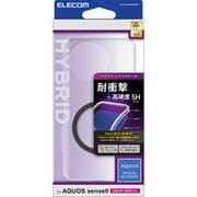 PM-S244MAG02BK [AQUOS sense9 SH-53E ケース ハイブリッド カバー 衝撃吸収 カメラ周り保護 MagSafeアクセサリ対応 ストラップホール付 ブラック]