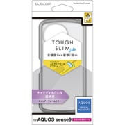 PM-S244TSLAFCBK [AQUOS sense9 SH-53E ケース ハイブリッド カバー 衝撃吸収 軽量 薄型 ストラップホール付 ストラップホールシート付 TOUGH SLIM LITE クリアブラック]