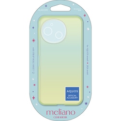 PM-S244UCAGN [AQUOS sense9 SH-53E ケース ソフト カバー カメラレンズ保護設計 ストラップホールシート付 オーロラ meliano グリーン]