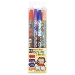 K3051A おさるのジョージ 香り付きツインペン 4本セット A