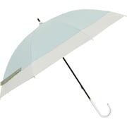 24LD-PKT-4/グリーン/ホワイト [日傘 長傘 婦人用 晴雨兼用 LINEDROPS 50cm 手開き式 UVカット率・遮光率99％以上 遮熱加工 UPF+50 はっ水 バイカラー グログランテープ グリーン×ホワイト 57405]
