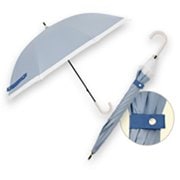 24LD-PGR-3/ブルーグレー [日傘 長傘 婦人用 晴雨兼用 LINEDROPS 50cm 手開き式 UVカット率・遮光率99％以上 遮熱加工 UPF+50 はっ水 グログランリボン ブルーグレー 57414]