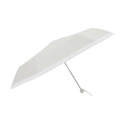日傘 折りたたみ傘 婦人用 晴雨兼用 LINEDROPS グログランリボン 50cm 手開き式 UVカット率99％以上 遮光率99％以上 遮熱加工 UPF50＋ はっ水加工 ホワイト 57417 24LD-PGR-1M