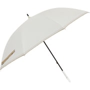 24LD-PGS-1/ホワイト [日傘 長傘 婦人用 晴雨兼用 LINEDROPS 50cm 手開き式 UVカット率・遮光率99％以上 遮熱加工 UPF+50 はっ水 グログランリボン×ステッチ ホワイト 57422]