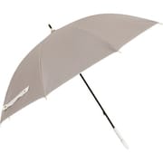 24LD-PGS-2/グレージュ [日傘 長傘 婦人用 晴雨兼用 LINEDROPS 50cm 手開き式 UVカット率・遮光率99％以上 遮熱加工 UPF+50 はっ水 グログランリボン×ステッチ グレージュ 57423]