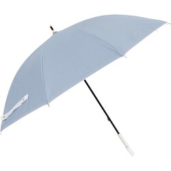 日傘 長傘 婦人用 晴雨兼用 LINEDROPS グログランリボン×ステッチ 50cm 手開き式 UVカット率99％以上 遮光率99％以上 遮熱加工 UPF50＋ はっ水加工 ブルーグレー 24LD-PGS-3