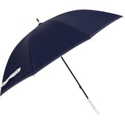 24LD-PGS-4/ネイビー [日傘 長傘 婦人用 晴雨兼用 LINEDROPS 50cm 手開き式 UVカット率・遮光率99％以上 遮熱加工 UPF+50 はっ水 グログランリボン×ステッチ ネイビー 57425]