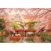 1000-080 日本風景 夕映えの桜と姫路城 [ジグソーパズル 1000ピース]