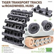 TR85081 1/35 WWII ドイツ タイガーI重戦車 鉄道輸送用履帯/転輪ハブセット [プラモデル用パーツ]