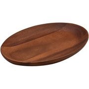 アカシア プレート OVAL 170 約縦11.5cm×横17cm×高さ2cm ブラウン HF-211