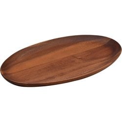 アカシア プレート OVAL 250 約縦14.5cm×横25cm×高さ2cm ブラウン HF-213