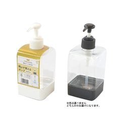 残さず使えるポンプ 約400ml 約縦17cm×横7cm×高さ7cm 白or黒