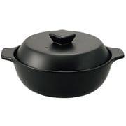 DELICIAS-デリシアス- 洋風土鍋 6号(19cm) 約幅23.5cm×奥行19cm×高さ10cm(内径16.5cm) ブラック DEL-20