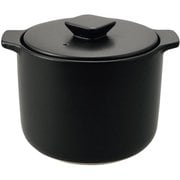 DELICIAS-デリシアス- 炊飯土鍋 3合炊き 約幅23cm×奥行18.5cm×高さ17.5cm(内径15.5cm) ブラック DEL-23