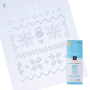 JUST STOCK フリーザーバッグ S 約縦17cm×横13cm×厚さ0.05mm 30枚 ノルディック柄(ウサギ) JS-01