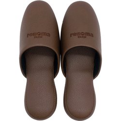 renoma サヴァ ビニールレザースリッパ Mサイズ 約23cm～25cm ブラウン RBCA6900BR