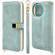 8411AS9BVILBL [AQUOS sense9用 手帳型 viviana ミラー付き 鏡 おしゃれ レディース ハンドストラップ付き マグネット式 ライトブルー]