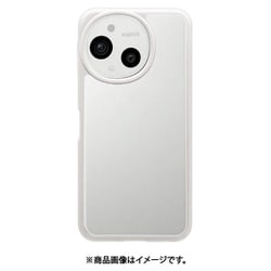 8431AS9HPWH [AQUOS sense9用 ハイブリッドケース カバー 耐衝撃吸収 強い 頑丈 クリア 透明 TPUバンパーケース ストラップホール ホワイト]