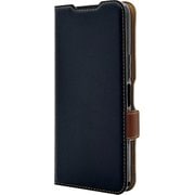 8447RKSMABSMNVB [らくらくスマートフォン a/Lite用 手帳型 薄型 カード入れ スタンド機能 シンプル サイドマグネット NV BR]