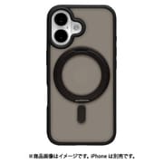 8541IP461ZSFCBK [iPhone 16用 ZEROSAFE Circle ハイブリッドケース TPU＋PC Magsafe対応 360°回転スタンド フロストブラック]