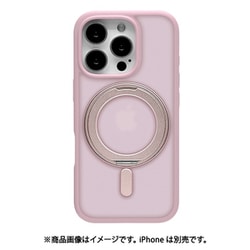 8556IP463ZSFCPK [iPhone 16 Pro用 ZEROSAFE Circle ハイブリッドケース TPU＋PC Magsafe対応 360°回転スタンド フロストピンク]
