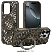 8558IP463ZSFMNL [iPhone 16 Pro用 ZEROSAFE Mesh ハイブリッドケース TPU＋PC Magsafe対応 360°回転スタンド ナチュラル]