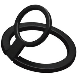RMRNG07BK [マグネットリング MagSafe対応 落下防止リング スタンド機能付き マットブラック]
