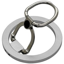 RMRNG05SV [マグネットリング MagSafe対応 落下防止リング スタンド機能付き 二段階可動 シルバー]