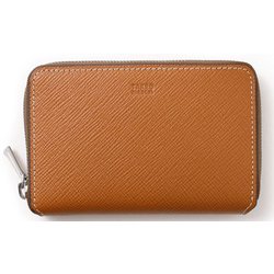 二つ折り財布 パナマ 729625 キャメル